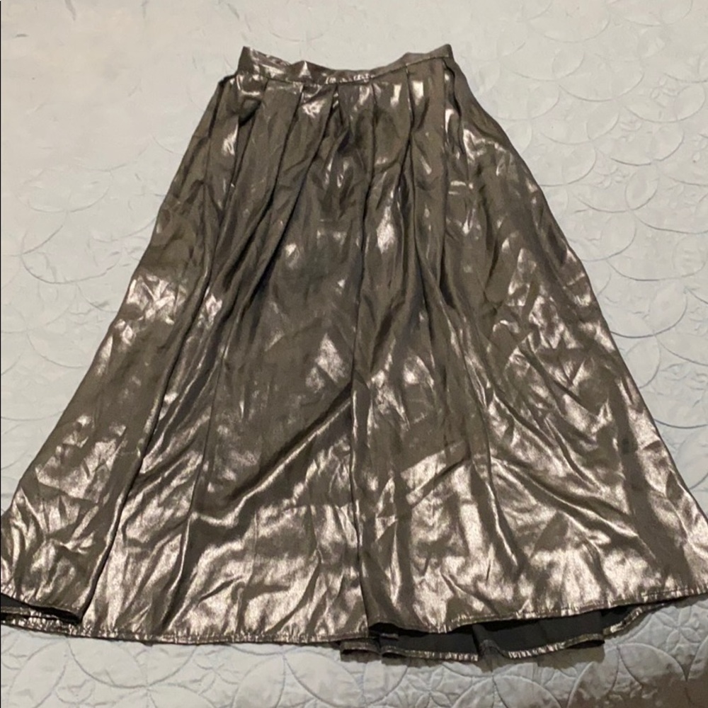 Silver Midi Skirt